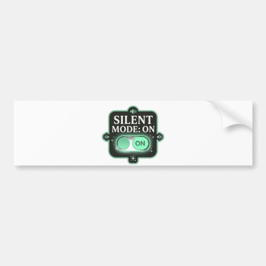 Stille Modus AAN – iOS-schakelaar geïnspireerd Bumpersticker (Voorkant)