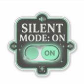Stille Modus AAN – iOS-schakelaar geïnspireerd Sticker (Voorkant)