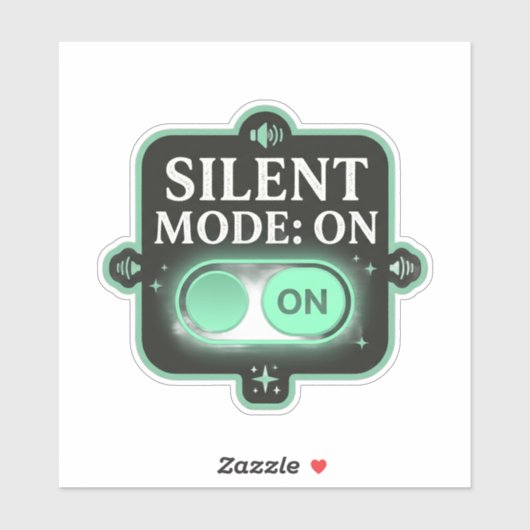 Stille Modus AAN – iOS-schakelaar geïnspireerd Sticker (Vel)