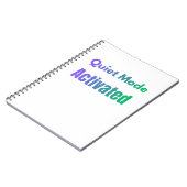 Stille Modus Geactiveerd – Vetgedrukte Tekst Ontwe Notitieboek (Linkerzijde)