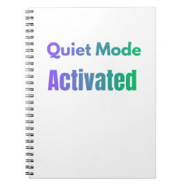 Stille Modus Geactiveerd – Vetgedrukte Tekst Ontwe Notitieboek