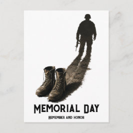 Stille Moed – Herdenking Memorial Day Soldaat Scha Briefkaart