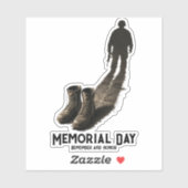 Stille Moed – Herdenking Memorial Day Soldaat Scha Sticker (Vel)