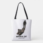 Stille Moed – Herdenking Memorial Day Soldaat Scha Tote Bag (Achterkant)