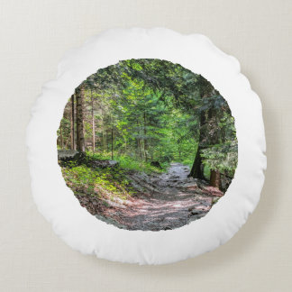 Stille Momente - Rundes Dekokissen mit Naturmotiv Rond Kussen