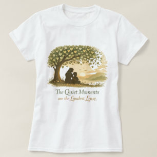 Stille Momenten Moeder en Kind Natuur Kunst T-shirt