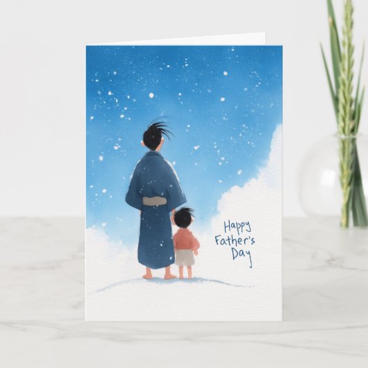 Stille momenten samen Vaderdag Kaart (Voorkant)