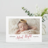 Stille Nacht Baby's Eerste Kerst Vakantie Feestdagenkaart (Staand voorkant)