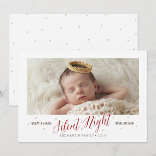Stille Nacht Baby's Eerste Kerst Vakantie Feestdagenkaart