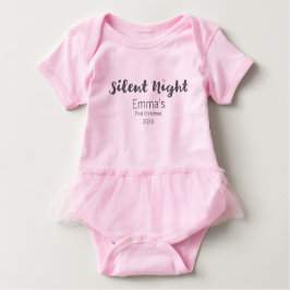 Stille nacht, Baby's eerste, Kerstmis, personalise Romper