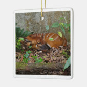 Stille nacht berg Bongo antilope kalf Keramisch Ornament (Links)