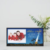 Stille Nacht Bijbelvers Christelijke Kerst Feestdagenkaart (Staand voorkant)