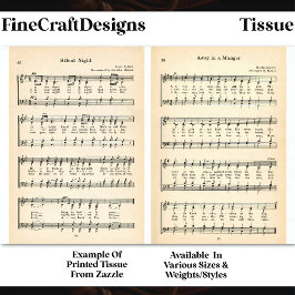 Stille Nacht & Dirigent bladmuziek DU9 Decoupage Tissuepapier