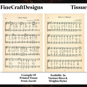 Stille Nacht & Dirigent bladmuziek DU9 Decoupage Tissuepapier
