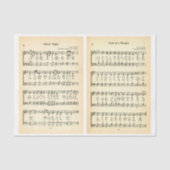 Stille Nacht & Dirigent bladmuziek DU9 Decoupage Tissuepapier (Voorkant)