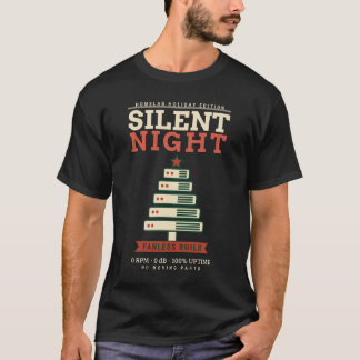 Stille Nacht Fanloze Bouw Grappige Homelab Kerstmi T-shirt