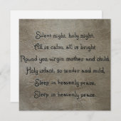 Stille Nacht Feestdagenkaart (Voorkant / Achterkant)
