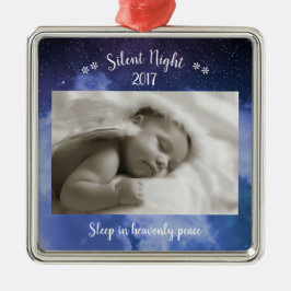 Stille Nacht Foto - Vierkante Ornament
