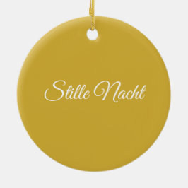 Stille Nacht goud Keramisch Ornament