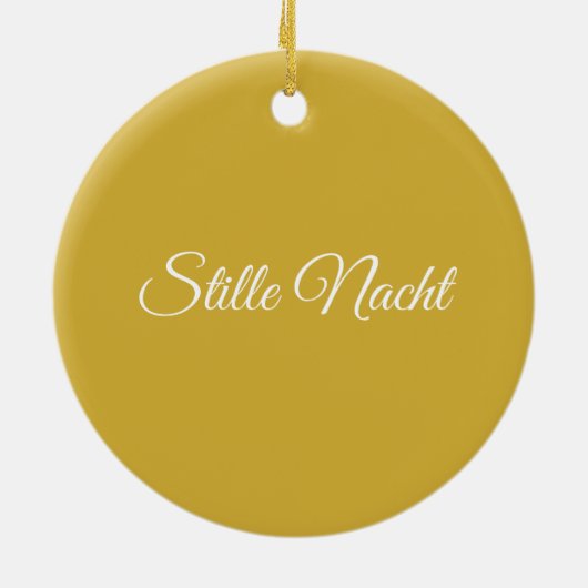 Stille Nacht goud Keramisch Ornament (Achterkant)