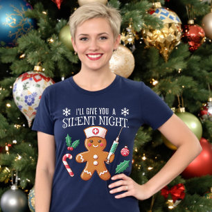 Stille Nacht Grappige Kerst CRNA Gingerbread T-shirt