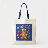 Stille Nacht Grappige Kerst CRNA Gingerbread Tote Bag (Voorkant)