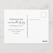 Stille Nacht Grappige Kerstgeboorte Aankondiging Briefkaart (Achterkant)