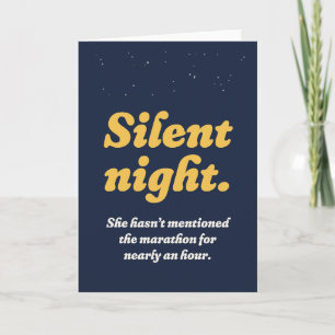 Stille Nacht Grappige Kerstkaart voor Haar Feestdagen Kaart