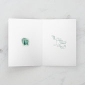 Stille Nacht Groene Kerst Feestdagen Kaart (Binnen)