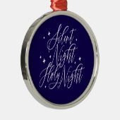 Stille Nacht Heilige Nacht Blauwe Kerst Ornament (Rechts)