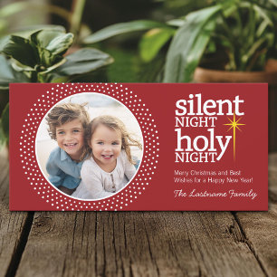 Stille Nacht, Heilige Nacht Christelijk Kerstfeest Feestdagenkaart