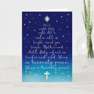 Stille Nacht Heilige Nacht Christelijke Kerstmis Feestdagen Kaart