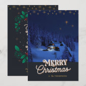 Stille Nacht, Heilige Nacht Kerstfotokaart Feestdagenkaart (Voorkant / Achterkant)