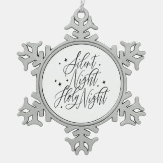 Stille Nacht Heilige Nacht Kerstmis Tin Sneeuwvlok Ornament