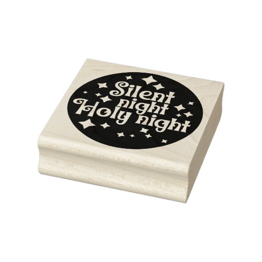Stille nacht Heilige nacht Kerstplein Hout Rubberstempel (Stempel)