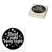 Stille nacht Heilige nacht Kerstplein Hout Rubberstempel (Gestempeld)