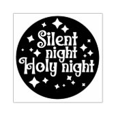 Stille nacht Heilige nacht Kerstplein Hout Rubberstempel (Afrduk)