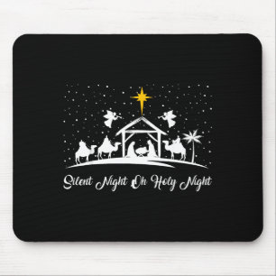 Stille Nacht Heilige Nacht Kerststal Christelijk C Muismat