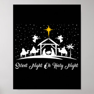 Stille Nacht Heilige Nacht Kerststal Christelijk C Poster