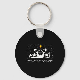 Stille Nacht Heilige Nacht Kerststal Christelijk C Sleutelhanger