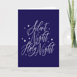 Stille Nacht Heilige Nacht Vakantie Blauwe Kerstmi Kaart