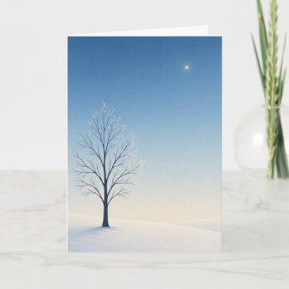 Stille Nacht Horizon • Minimalistische Kerstkaart Kaart