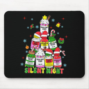 Stille Nacht Icu Verpleegster Kerst Grappig Merry Muismat