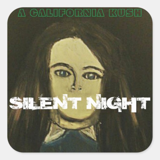 STILLE NACHT INDICA VIERKANTE STICKER (Voorkant)