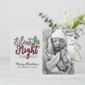 Stille nacht Ja Juist Kerst Kaart (Staand voorkant)