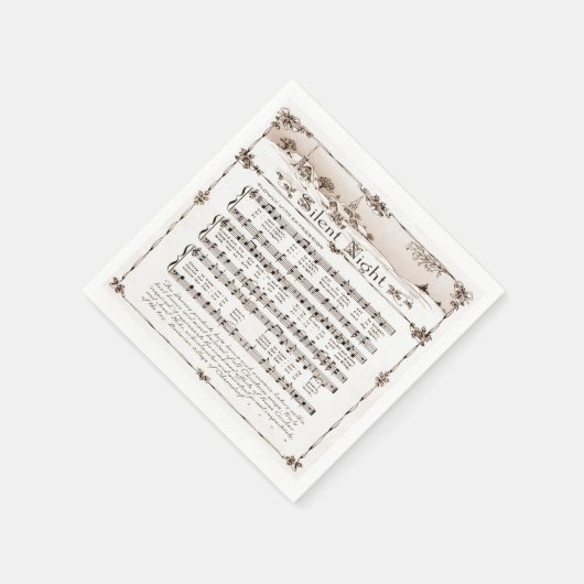 Stille Nacht Kerst servetten (Hoek)