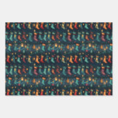 Stille Nacht Kerstkousen Inpakpapier Vel (Voorkant)