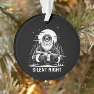 Stille Nacht Kerstman Kerst Militaire Veteraan Ornament