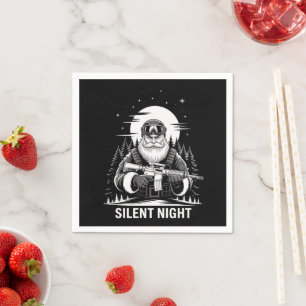 Stille Nacht Kerstman Kerst Militaire Veteraan Servet