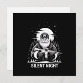 Stille Nacht Kerstman Militaire Veteraan Feestdagenkaart (Voorkant / Achterkant)